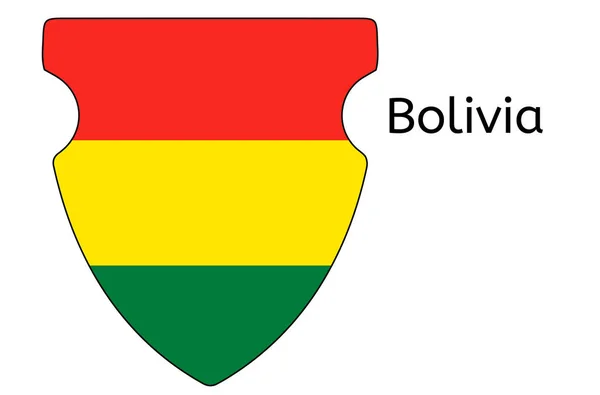 Icona Della Bandiera Boliviana Bolivia Paese Bandiera Vettoriale Illustrazione — Vettoriale Stock