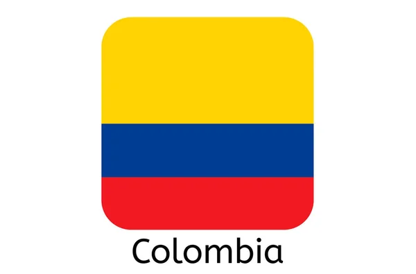 Ікона Колумбійського Прапора Малюнок Вектора Прапора Колумбії — стоковий вектор