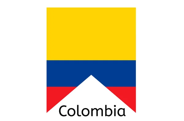 Kolumbiai Zászló Ikon Kolumbia Ország Zászló Vektor Illusztráció — Stock Vector