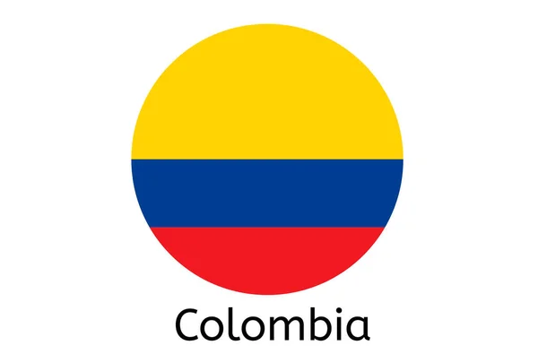 Colombian Flag Icon Colombia Country Flag Vector Illustration — ストックベクタ