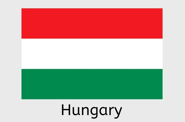 Hongaarse Vlag Pictogram Hongarije Land Vlag Vector Illustratie — Stockvector