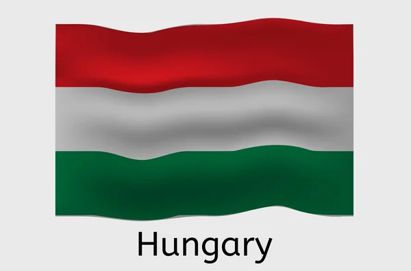 Hungarian Flag Icon Hungary Country Flag Vector Illustration — ストックベクタ