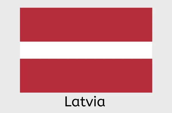 Letse Vlag Pictogram Letland Land Vlag Vector Illustratie — Stockvector