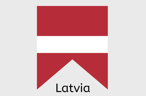 Icono Bandera Letonia Letonia País Bandera Vector Ilustración — Vector de stock