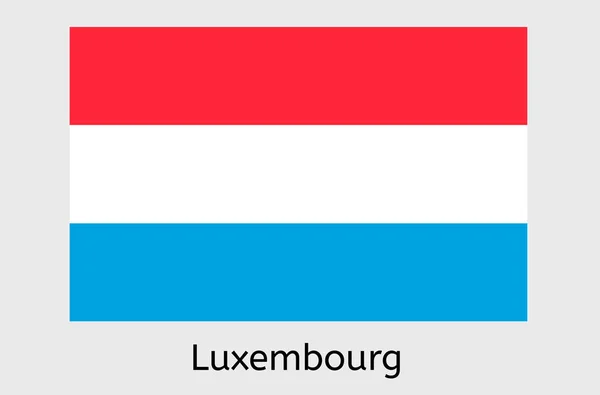 Ícone Bandeira Luxemburguesa Ilustração Vetor Bandeira País Luxemburgo — Vetor de Stock