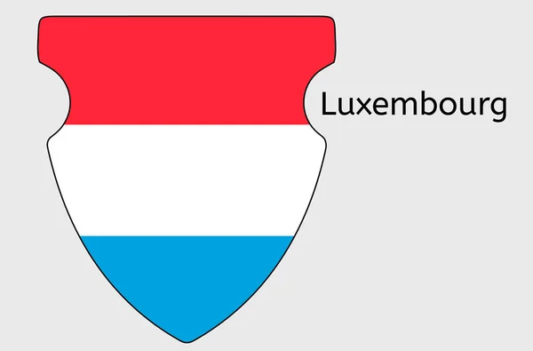 Иконка Флага Люксембурга Векторная Иллюстрация Флага Люксембурга — стоковый вектор