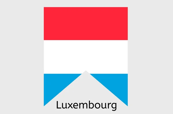 Ícone Bandeira Luxemburguesa Ilustração Vetor Bandeira País Luxemburgo — Vetor de Stock
