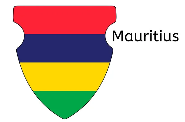 Icône Drapeau Mauricien Illustration Vectorielle Drapeau Maurice — Image vectorielle