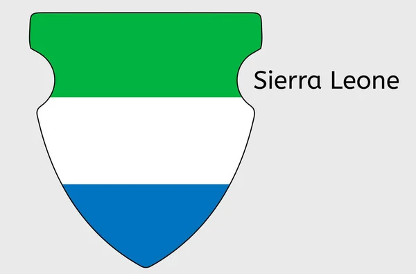 Sierra Leonean Flag Icon Sierra Leone Country Flag Vektor Illustration — Stockvektor