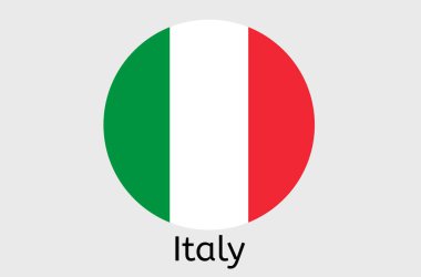 İtalyan bayrak ikonu, İtalya ülke bayrak illüstrasyonu