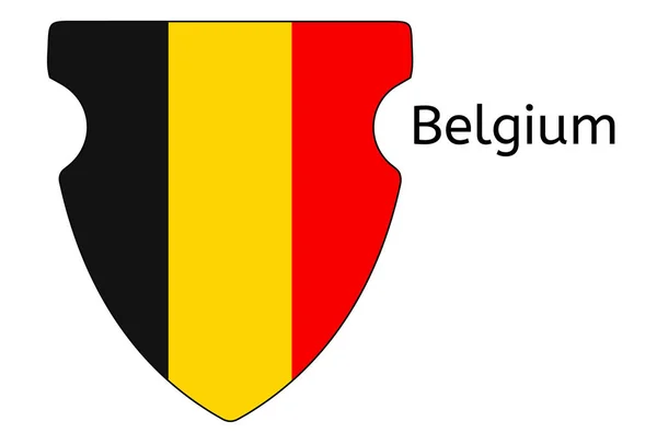 Belgian Flag Icon Belgium Country Flag Vector Illustration — ストックベクタ