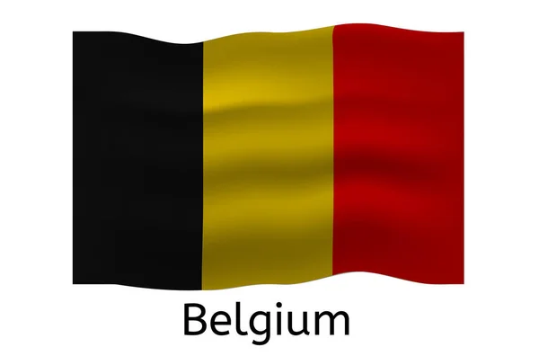 Icône Drapeau Belge Illustration Vectorielle Drapeau Belge — Image vectorielle