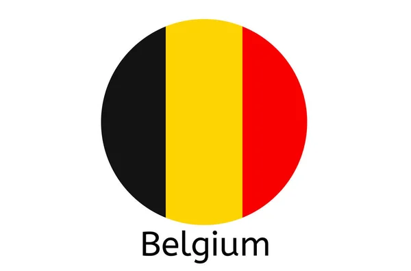 Belgiska Flaggan Ikon Belgien Land Flagga Vektor Illustration — Stock vektor