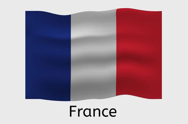 Иконка Французского Флага Векторная Иллюстрация Флага Франции — стоковый вектор