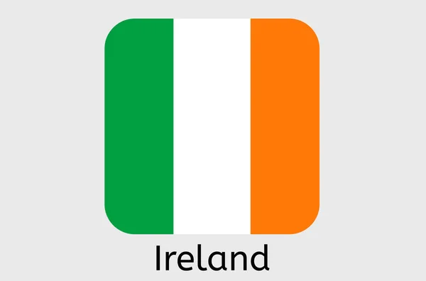 Ícone Bandeira Irlandesa Irlanda País Bandeira Vetor Ilustração —  Vetores de Stock