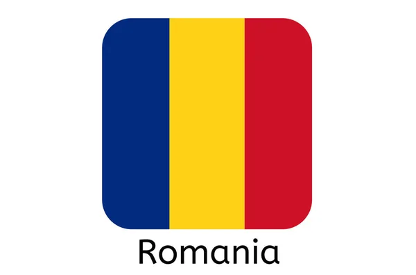 Icono Bandera Rumana Rumania País Bandera Vector Ilustración — Archivo Imágenes Vectoriales