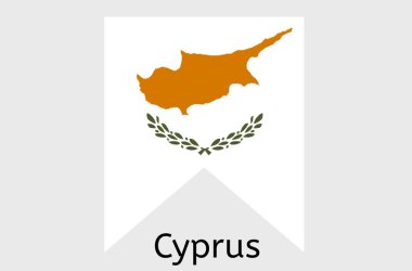 Kıbrıs bayrağı simgesi ve Kıbrıs Rum Kesimi bayrağı illüstrasyonu