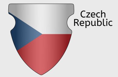 Çek bayrağı ikonu, Çek Cumhuriyeti ülke bayrağı illüstrasyonu