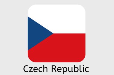 Çek bayrağı ikonu, Çek Cumhuriyeti ülke bayrağı illüstrasyonu