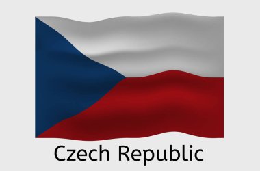Çek bayrağı ikonu, Çek Cumhuriyeti ülke bayrağı illüstrasyonu