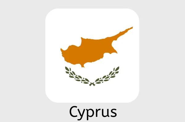 Icona Della Bandiera Cipriota Cipro Paese Bandiera Vettoriale Illustrazione — Vettoriale Stock