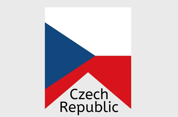 Ikona Flagi Czeskiej Republika Czeska Flaga Kraju Wektor Ilustracja — Wektor stockowy