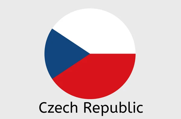 Tjeckiska Flaggan Ikon Tjeckien Land Flagga Vektor Illustration — Stock vektor