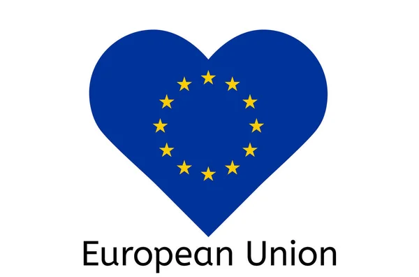 Ikona Evropské Vlajky Ilustrace Vektoru Země Evropské Unie — Stockový vektor