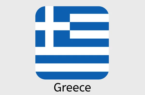 Ελληνική Σημαία Εικονίδιο Ελληνική Σημαία Εικονογράφηση Διάνυσμα Χώρα — Διανυσματικό Αρχείο
