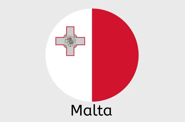Значок Флага Мальты Векторная Иллюстрация Флага Мальты — стоковый вектор