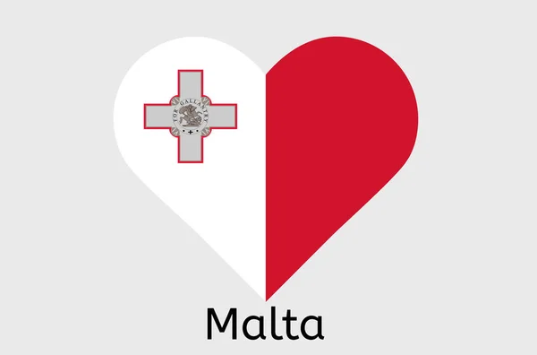 Ikona Maltské Vlajky Ilustrace Vektoru Maltské Vlajky — Stockový vektor