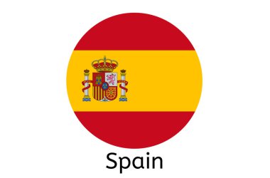 İspanyol bayrak ikonu, İspanya ülke bayrak illüstrasyonu