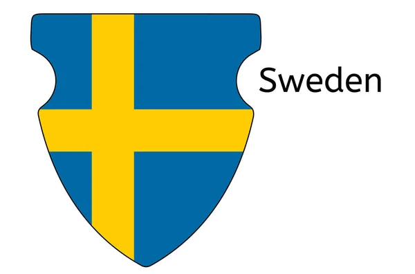 Swedish Flag Icon Sweden Country Flag Vector Illustration — стоковий вектор