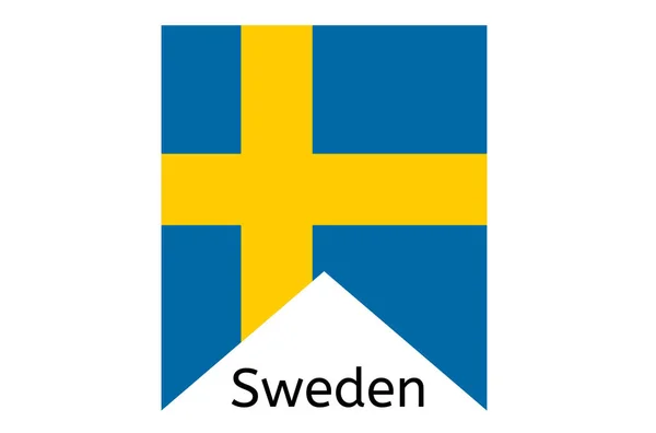 Swedish Flag Icon Sweden Country Flag Vector Illustration — Stock Vector