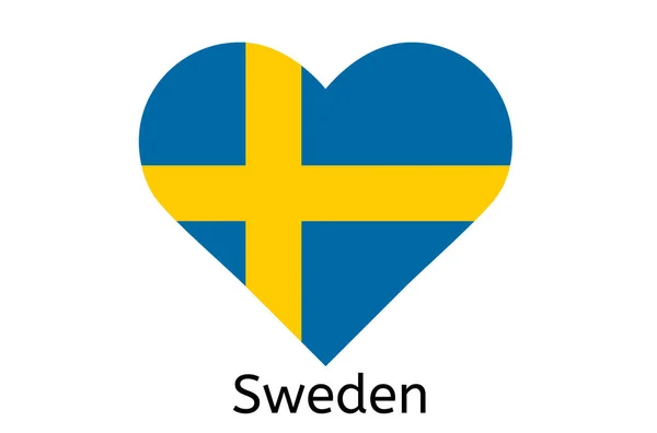 Schwedische Flagge Symbol Schwedische Flagge Vektor Illustration — Stockvektor