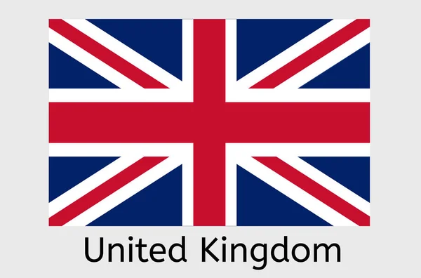 Ícone Bandeira Inglesa Reino Unido País Bandeira Vetor Ilustração — Vetor de Stock