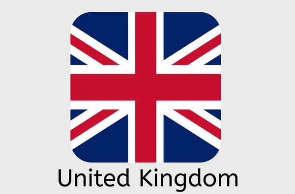 Ngiliz Bayrak Simgesi Birleşik Krallık Ülke Bayrak Illüstrasyonu — Stok Vektör