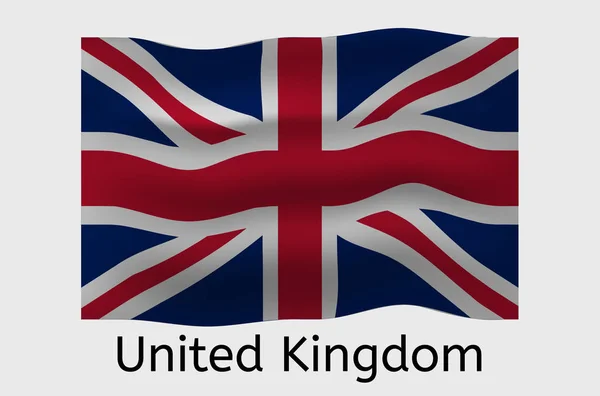 Ícone Bandeira Inglesa Reino Unido País Bandeira Vetor Ilustração — Vetor de Stock