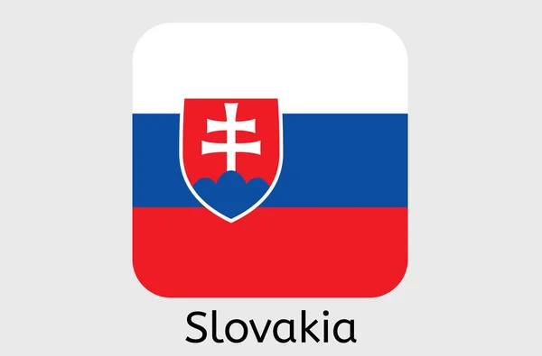 Slovakian Flag Icon Slovakia Country Flag Brief — стоковий вектор