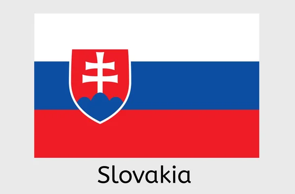 Slovakiska Flaggan Ikon Slovakien Land Flagga Vektor Illustration — Stock vektor