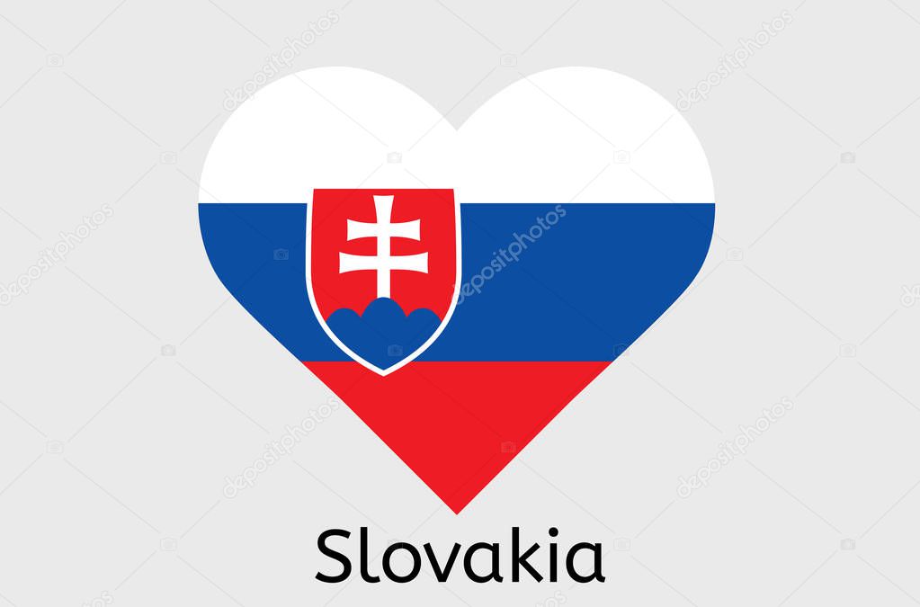 Slovakian flag icon, Slovakia country flag vector illustration