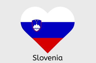 Slovenya bayrak ikonu ve Slovenya ülke bayrak illüstrasyonu