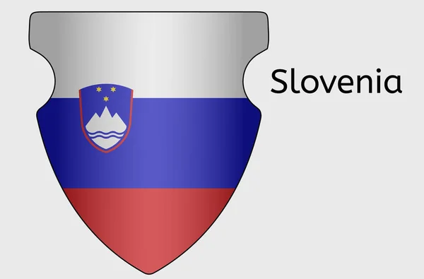 Sloveense Vlag Pictogram Slovenië Land Vlag Vector Illustratie — Stockvector