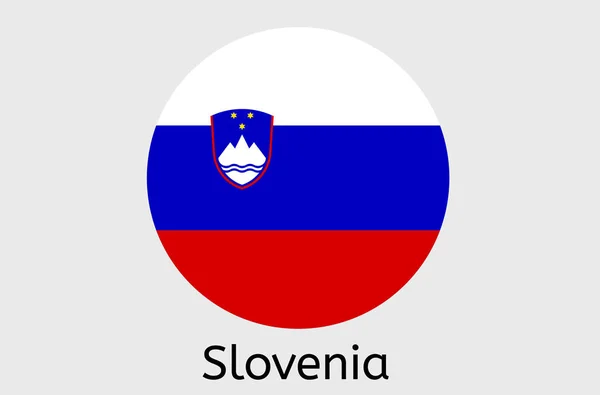 Slovenska Flaggan Ikon Slovenien Land Flagga Vektor Illustration — Stock vektor