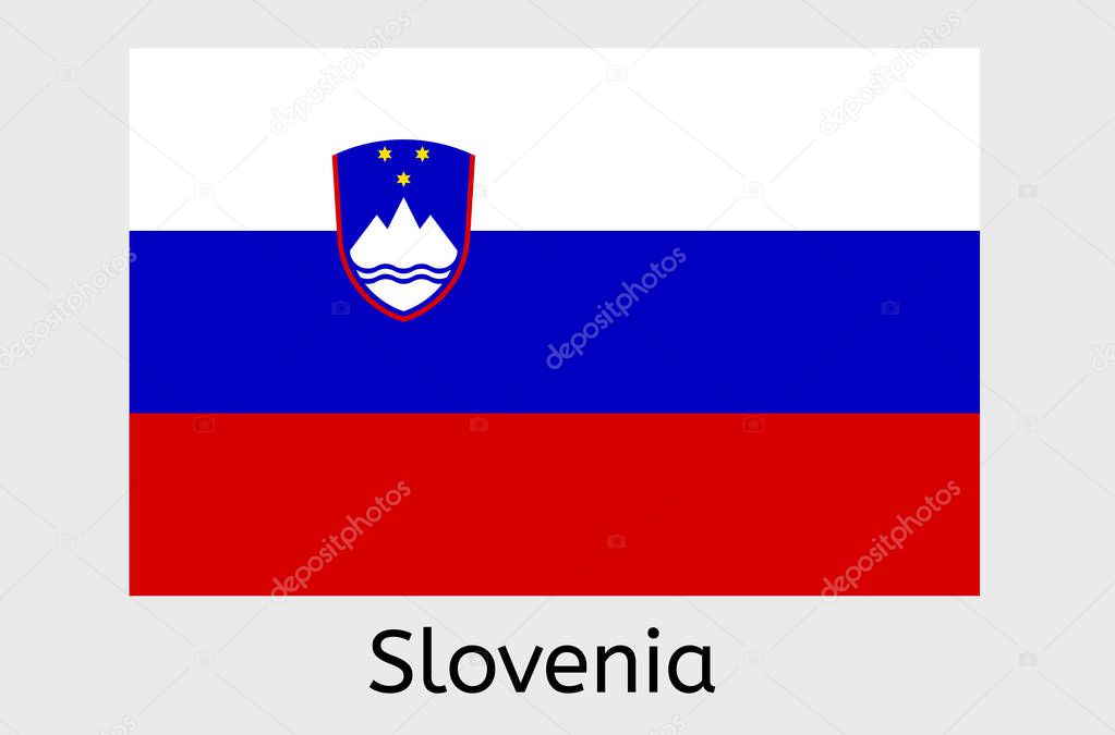Slovenian flag icon, Slovenia country flag vector illustration
