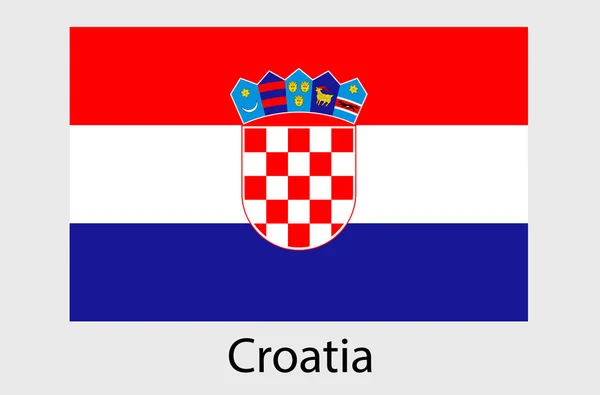 Kroatisk Flagga Ikon Kroatien Land Flagga Vektor Illustration — Stock vektor