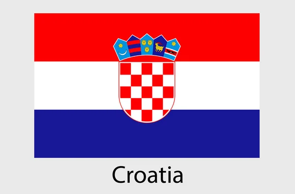 Hırvat bayrak ikonu ve Hırvatistan ülke vektör illüstrasyonu