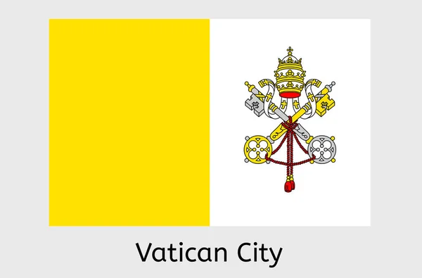 Icône Drapeau Vatican Illustration Vectorielle Drapeau Cité Vatican — Image vectorielle