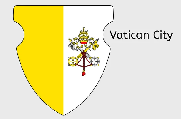 Icône Drapeau Vatican Illustration Vectorielle Drapeau Cité Vatican — Image vectorielle