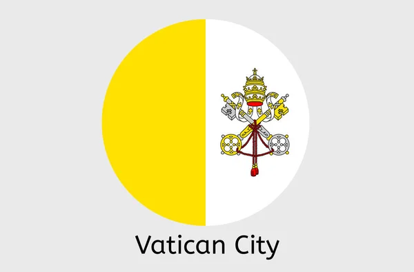 Icône Drapeau Vatican Illustration Vectorielle Drapeau Cité Vatican — Image vectorielle